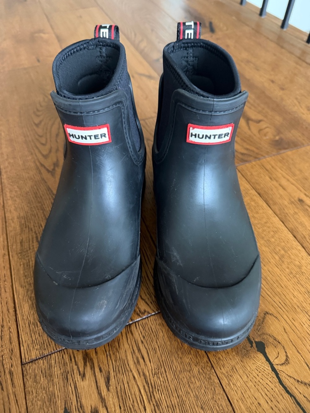Hunter Unisex Lass Kids Black Ankle Rain Boots